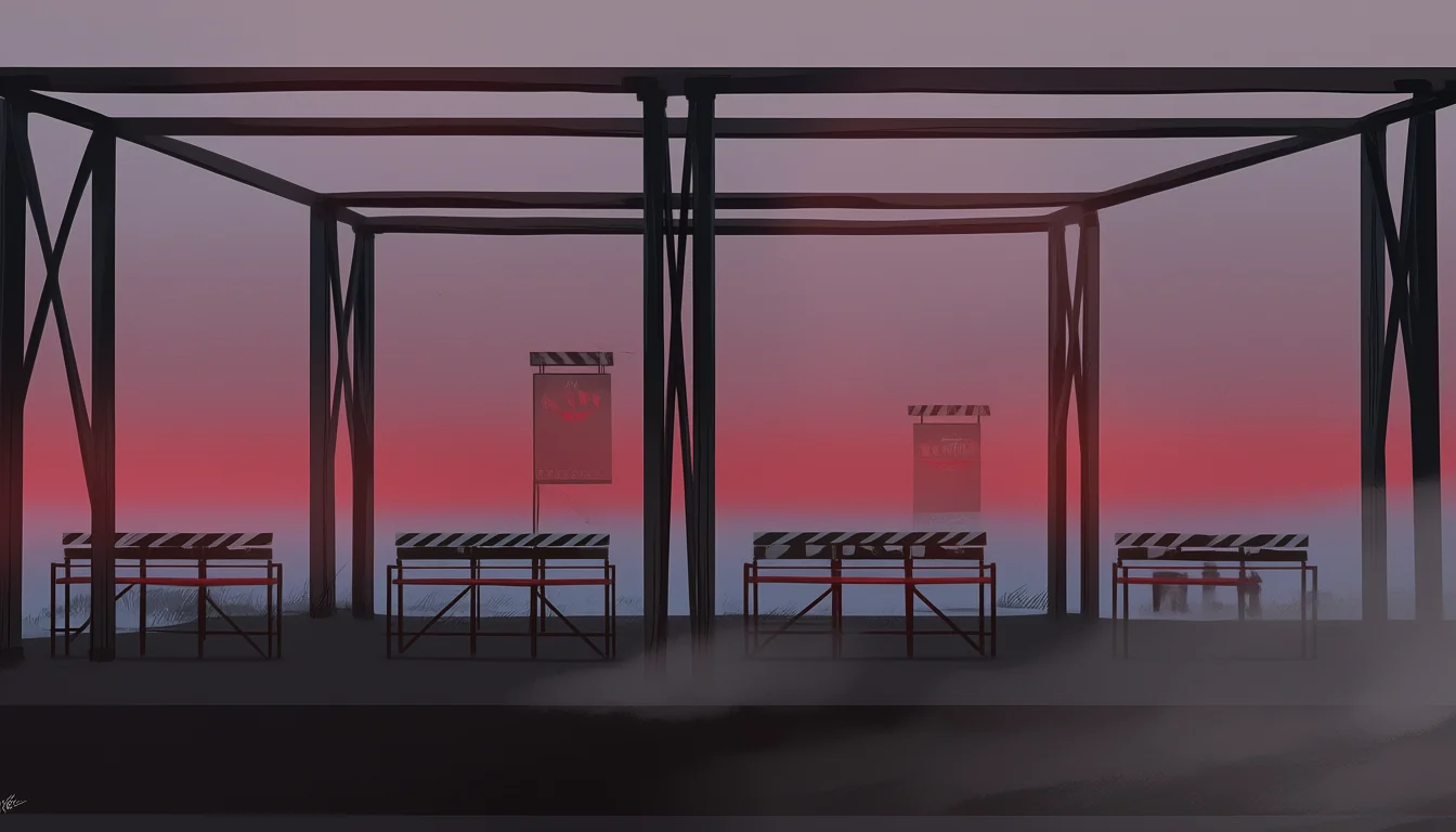 Original text-free editorial illustration for Mixed catalogues: what happens when video and comics share a shelf